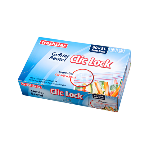 Clic-Lock Gefrierbeutel Freshstar 3 lt